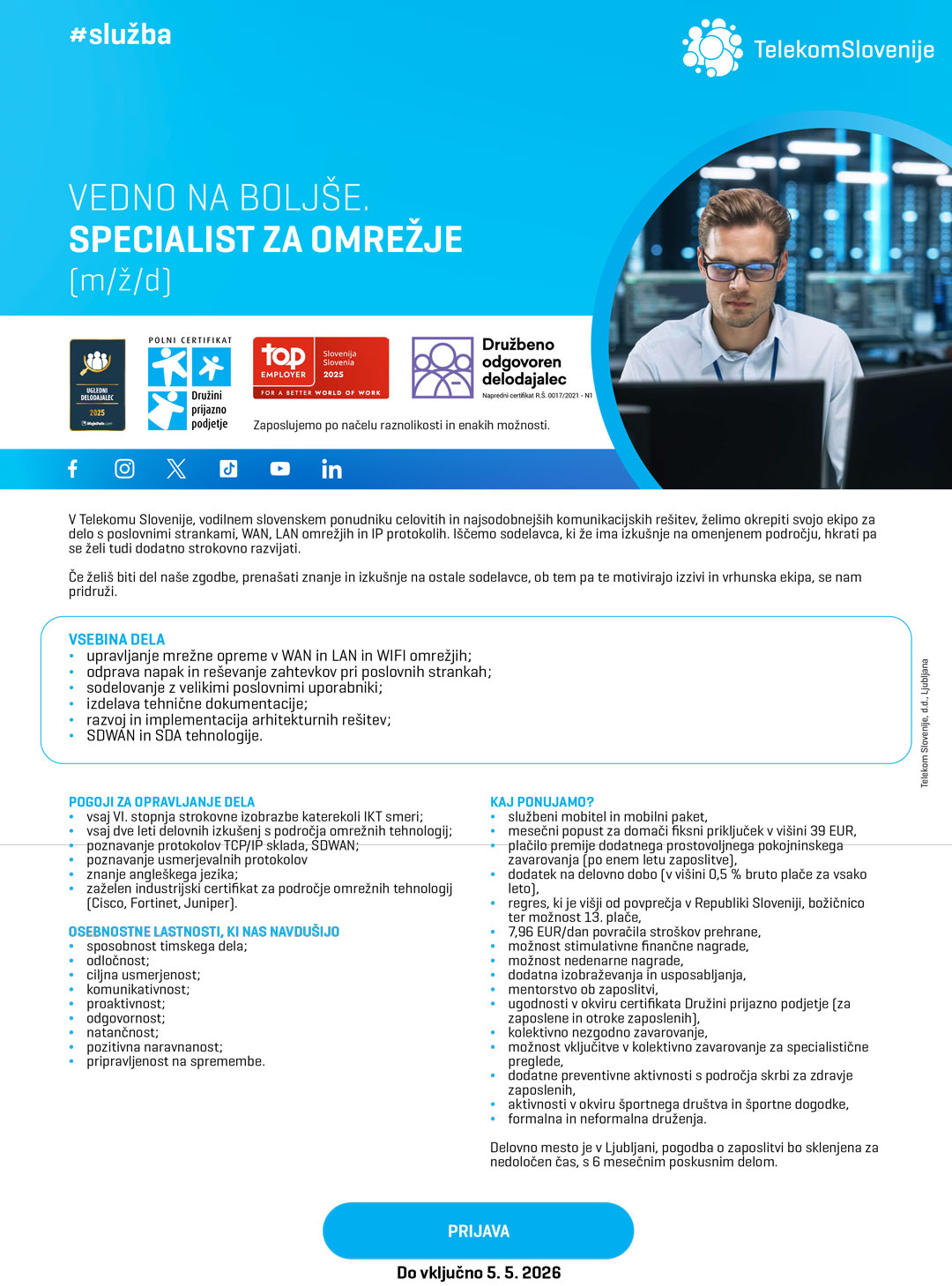 Specialist za omrežje (m/ž/d)