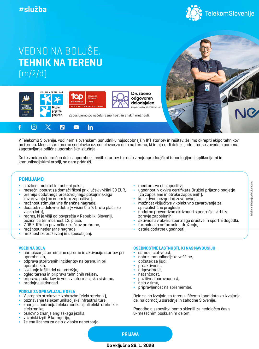 Tehnik na terenu (m/ž/d)
