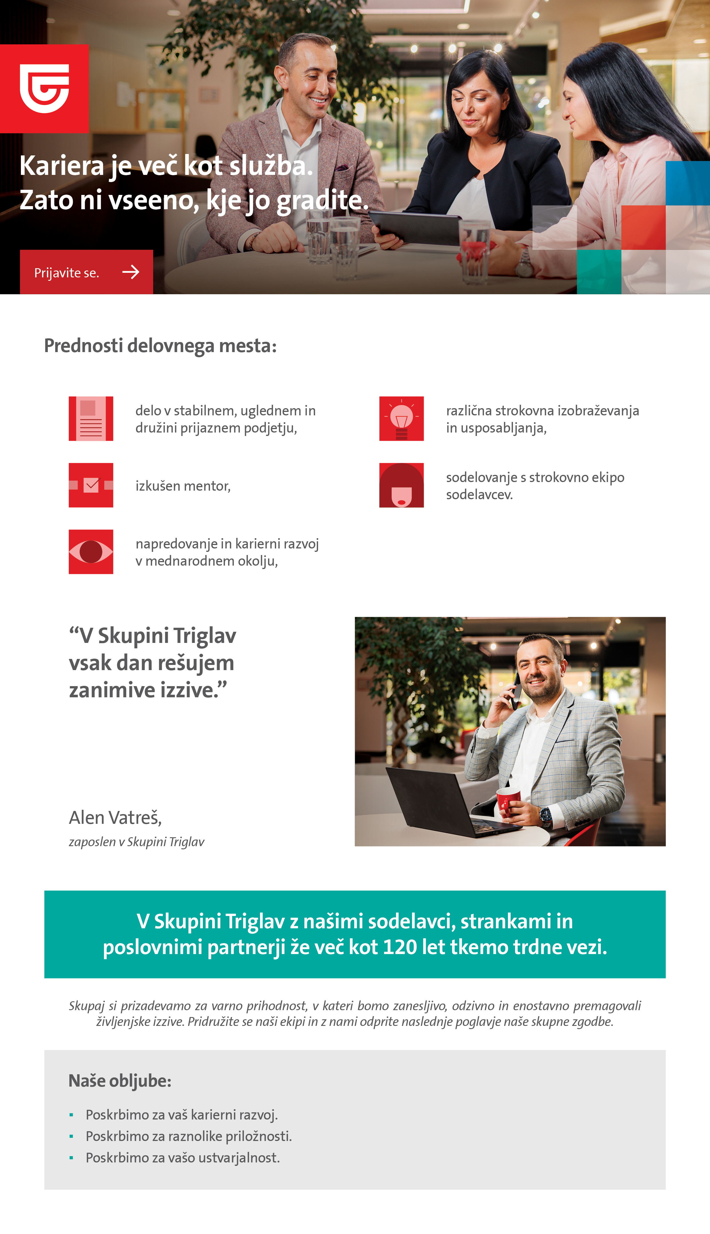 Prevzemnik rizika II (m/ž), na področju Korporacijski zavarovanci