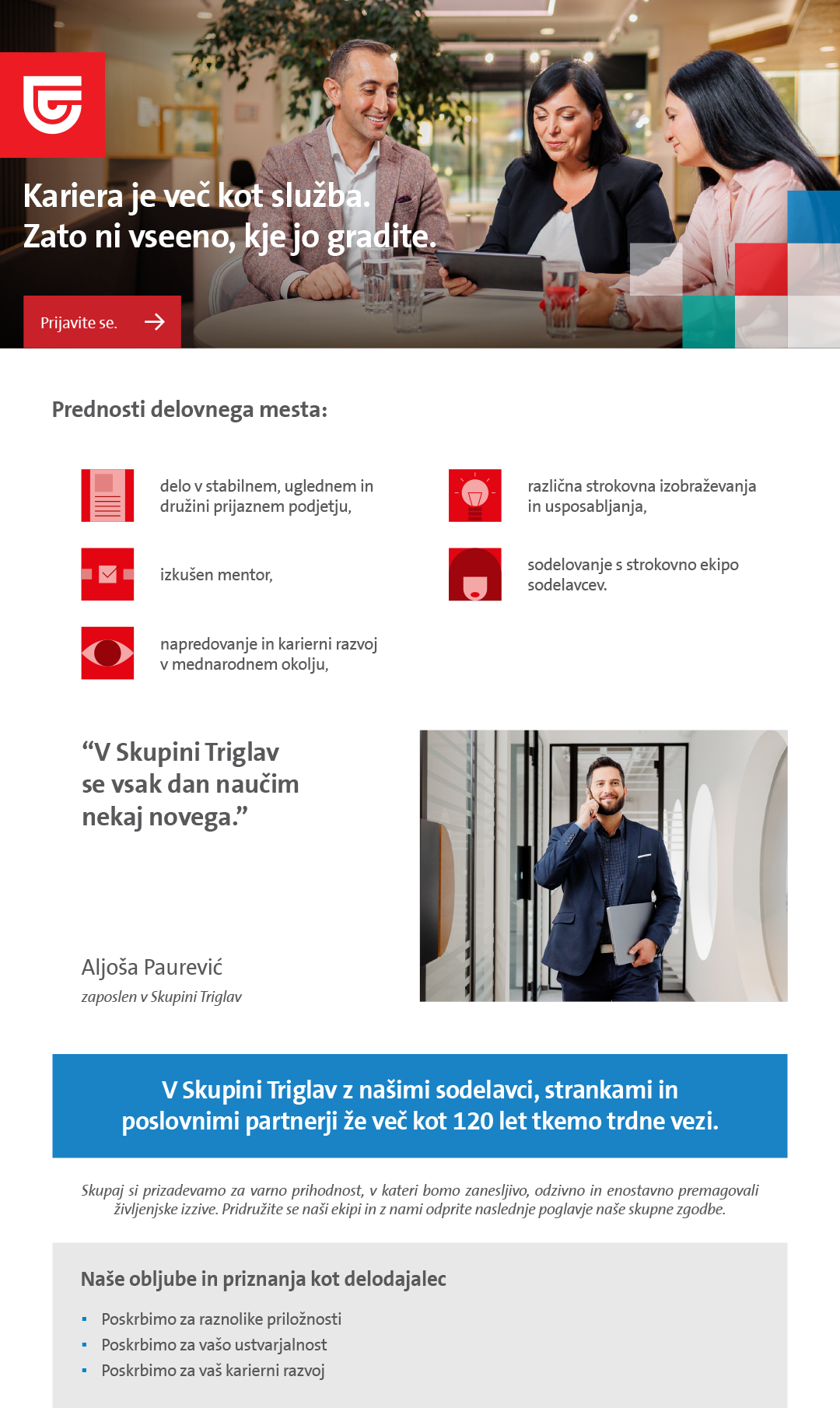 Samostojni strokovni sodelavec za podporo prodaji, v Službi za bančno zavarovalništvo in podporo prodaji osebnih zavarovanj (m/ž)