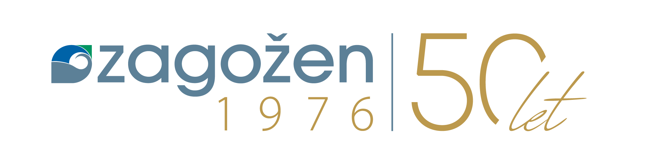logotip zagozen 50 let zagozen jubilenji gold